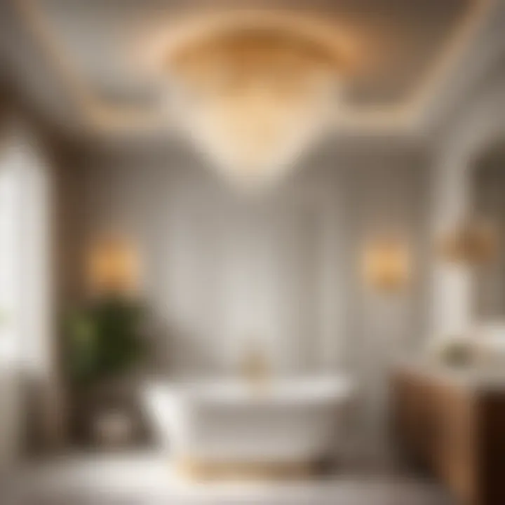 Luxury Illumination: USA-Made Bathroom Chandelier Luxurious USA-Made Chandelier for Bathrooms