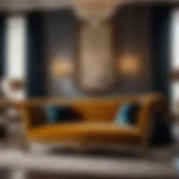 Luxurious Velvet Couch in Bedroom Setting