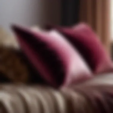 Luxurious velvet throw pillow set