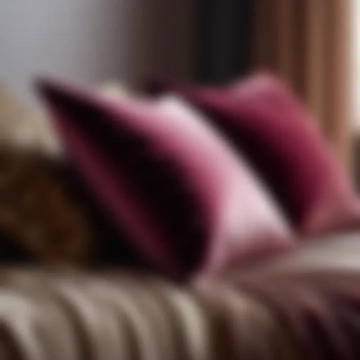 Luxurious velvet throw pillow set