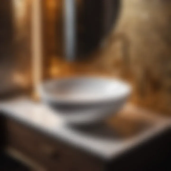 Luxurious vessel sink for compact bathrooms