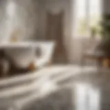 Elegant bathroom flooring option at home improvement store