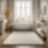 Luxurious White Bath Rug Texture