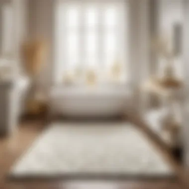 Elevate your Bathroom with Luxurious White Texture Luxurious White Bath Rug Texture