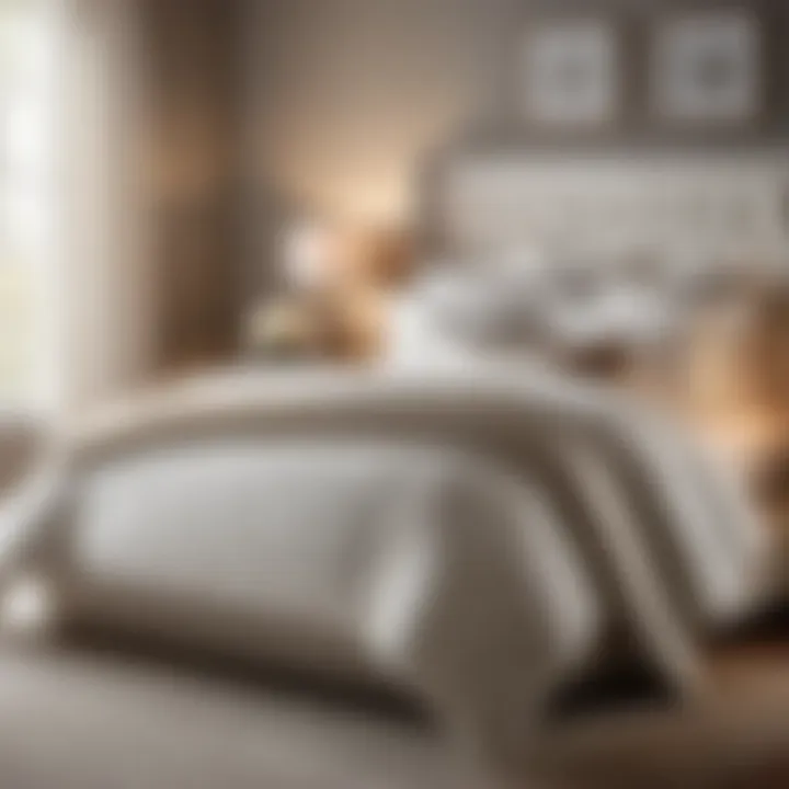 Luxurious white rustic king bed with plush bedding