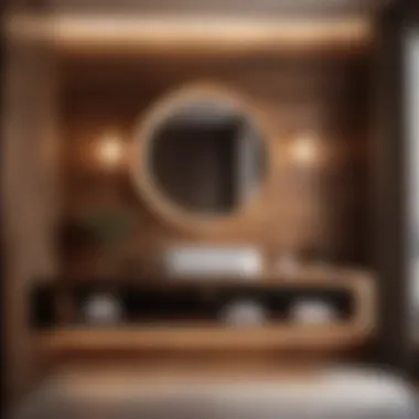 Luxurious wooden standalone bathroom vanity
