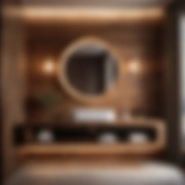 Luxurious wooden standalone bathroom vanity