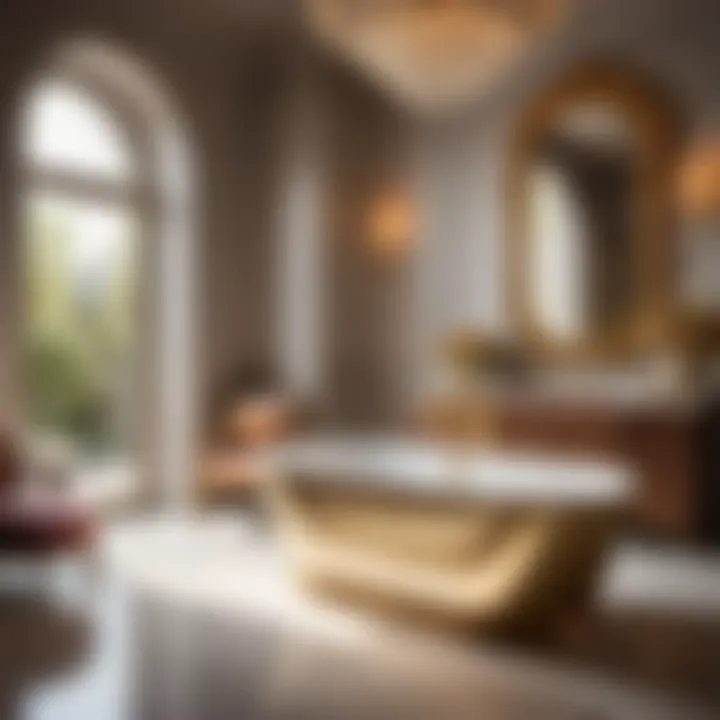 Opulent Retreat Opulence and relaxation in oversized bath retreat