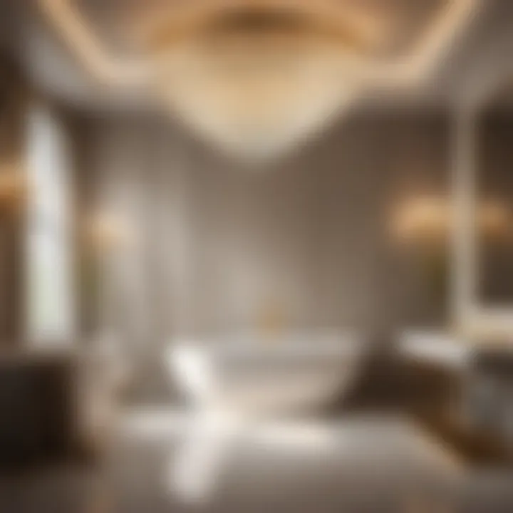 Exquisite Crystal Chandelier Elegant Crystal Chandelier Illuminating Luxury Bathroom