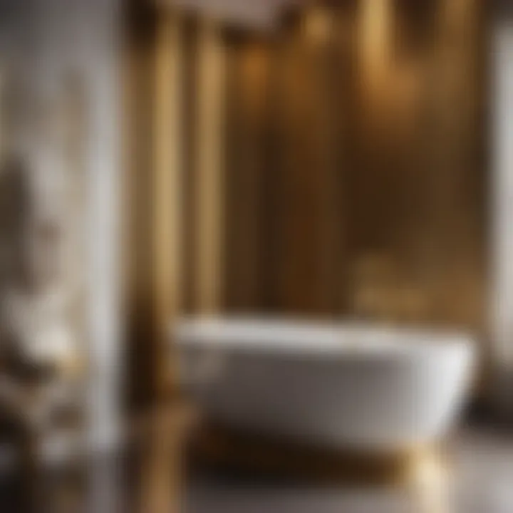 Opulent Gold Accents in Luxury Bathroom Set Opulent Gold Accents Bathroom Decor