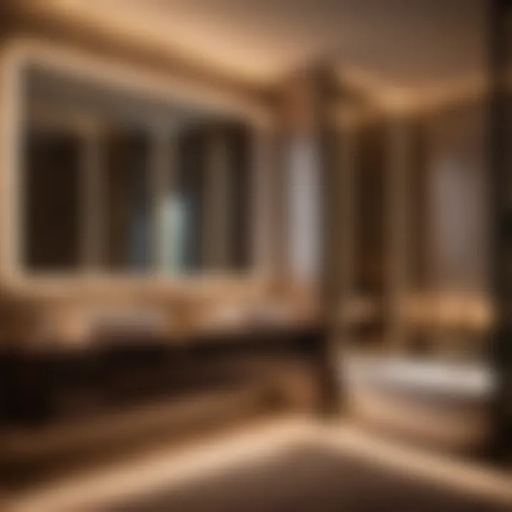 Sleek and Modern LED Vanity Lights in Luxurious Bathroom Setting