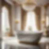 Opulent Marble Bathtub Luxurious Marble Bathtub in Lavish Bathroom