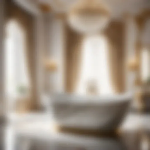 Opulent Marble Bathtub Luxurious Marble Bathtub in Lavish Bathroom