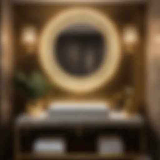 Luxurious BTS-inspired bathroom set with golden accents
