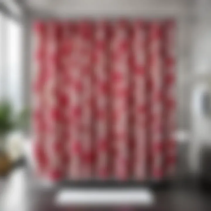 Luxury Fabric Shower Curtain with Floral Patterns