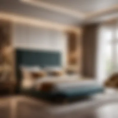 Luxury bedroom furniture store exterior with modern architecture