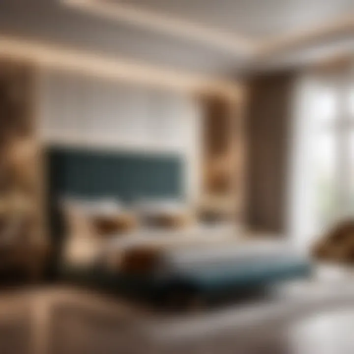 Luxury bedroom furniture store exterior with modern architecture