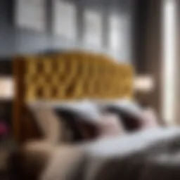 Luxurious Bedroom with Velvet Upholstered Headboard