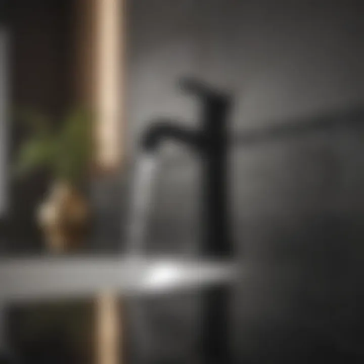 Elegance at Your Fingertips Luxury black faucet in modern bathroom