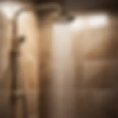 Luxurious Brushed Nickel and Gold Showerhead Fixture