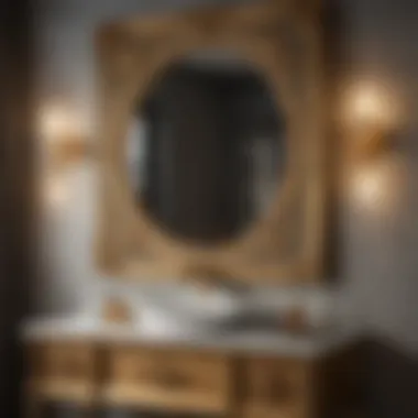 Opulent Gold Vanity Elegance Luxurious Gold Accented Vanity