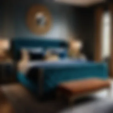 Luxurious Guest Bedroom with Velvet Upholstery