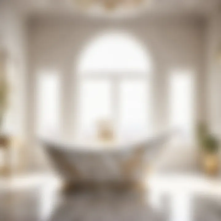 Exquisite Marble Finish Bathtub