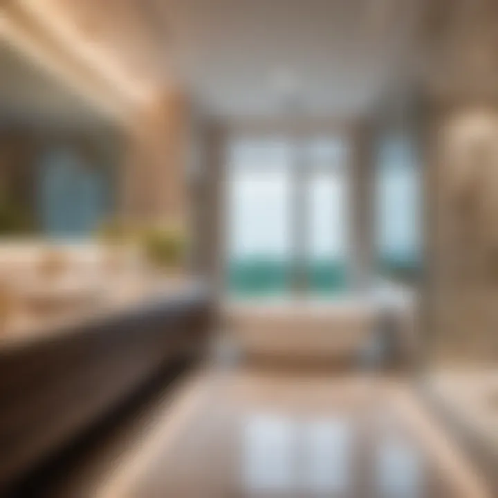 Luxurious bathroom attached to a master bedroom