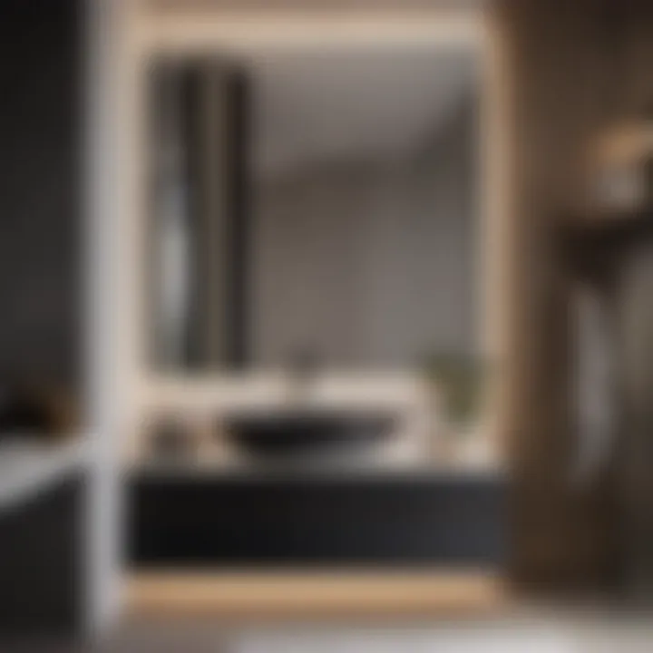 Sophisticated Black Matte Floating Vanity with Integrated LED Light Feature Sleek Black Matte Floating Vanity with Integrated LED Lighting