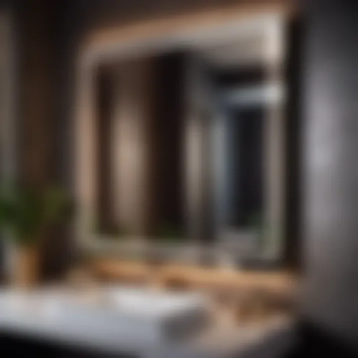 Cutting-Edge Smart Vanity Mirror with Intuitive Touchscreen Interface High-Tech Smart Vanity Mirror with Touchscreen Interface