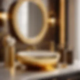 Exquisite Louis Vuitton Bathroom Set - Golden Elegance