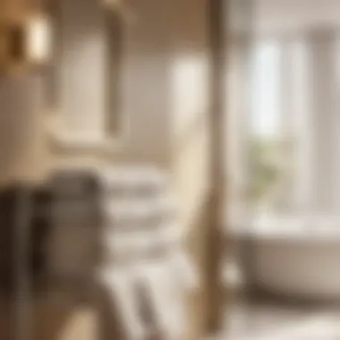 Towel rack with luxury spa towels