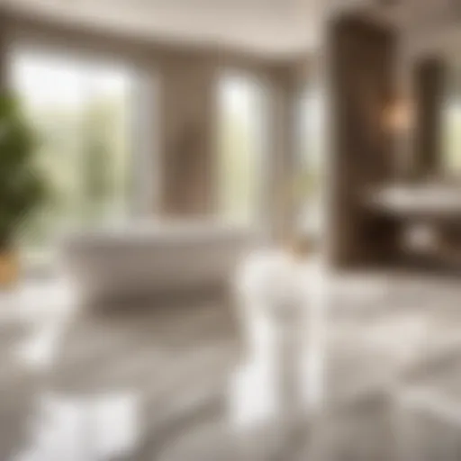 Luxury Vinyl Plank Bathroom Flooring - Elegant Marble Finish