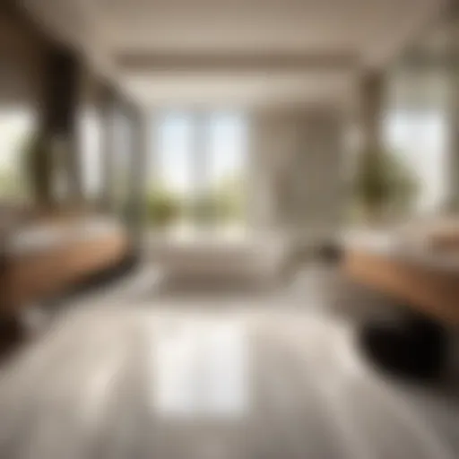 Sleek and Stylish Luxury Vinyl Tile Flooring in a Modern Bathroom Luxury Vinyl Tile Flooring Design in Modern Bathroom