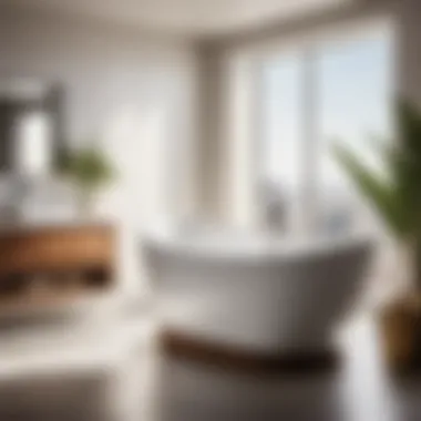 Sleek Display of Maintenance Essentials for Small Acrylic Bathtubs Maintenance essentials for small acrylic bathtubs showcased in a sleek design