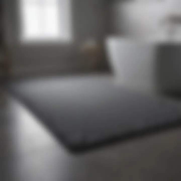 Maintenance tips for dark grey bathroom mats in a clean environment