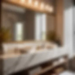 Modern marble 60-inch bathroom countertop with single sink