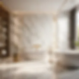 Luxurious marble bathroom tiles