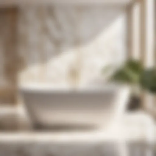 Soothing Marble Bathtub in Luxurious Bathing Room
