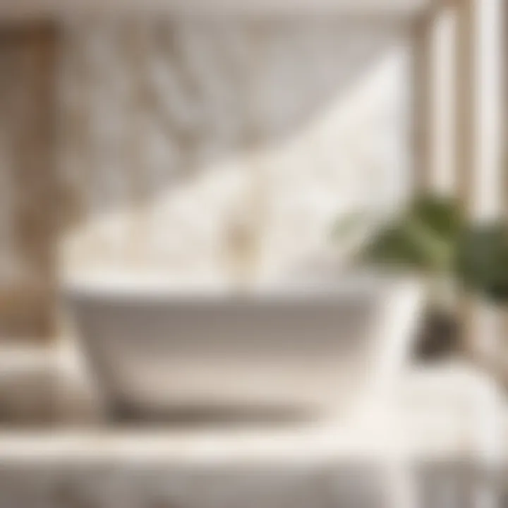 Soothing Marble Bathtub in Luxurious Bathing Room