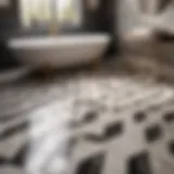 Marble Chevron Pattern Floor Tiles