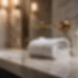 Elegant Marble Countertop Bath Towel Holder