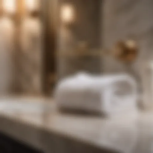 Elegant Marble Countertop Bath Towel Holder