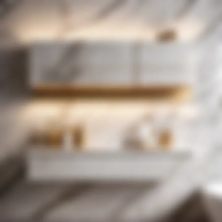 Marble Floating Shelves Design