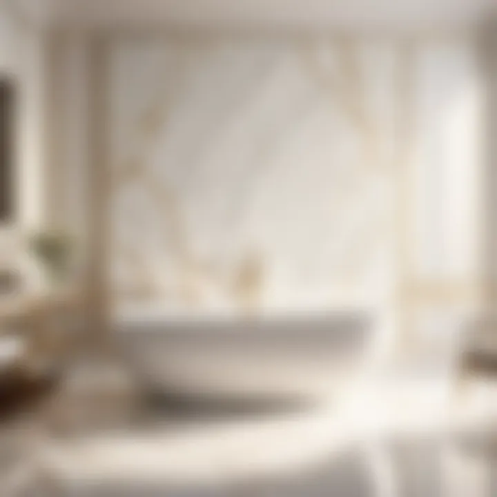 Marble Inspired Stick-on Bath Tile Pattern