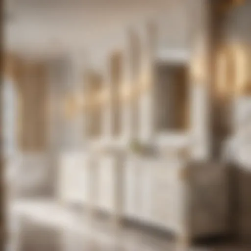 Luxurious Marble Master Bathroom Cabinet Design