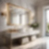 Elegant marble standalone bathroom vanity