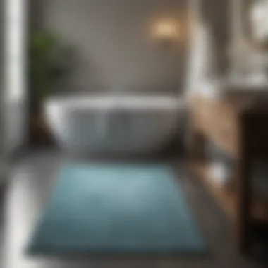 Versatile Styling Options for Reversible Bath Rugs Stylish arrangement showcasing versatile styling options for bath rugs.