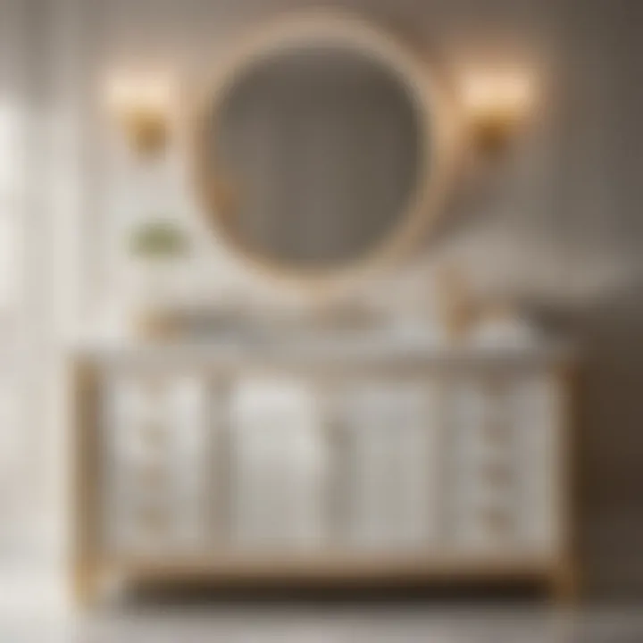 Sleek Martin Bathroom Vanity with Marble Countertop