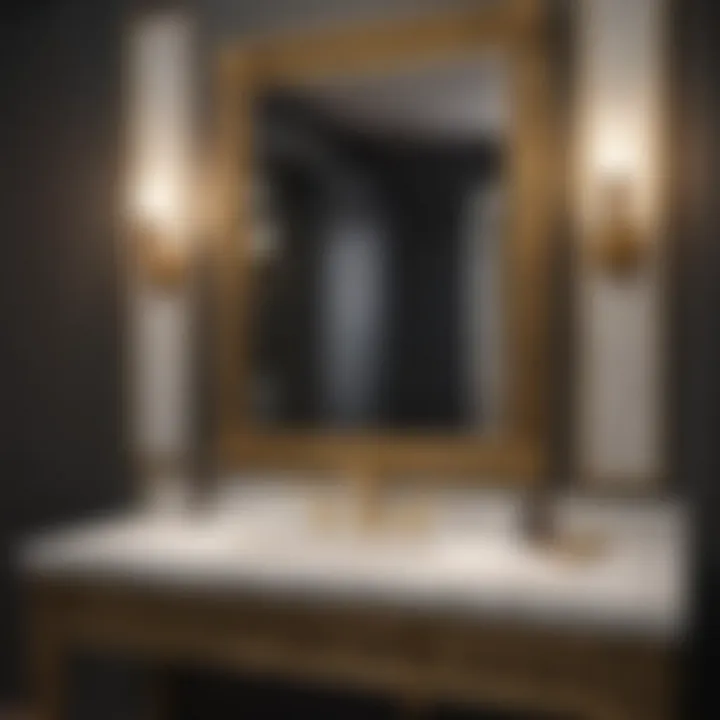 Elegant Vanity with Gold Accents